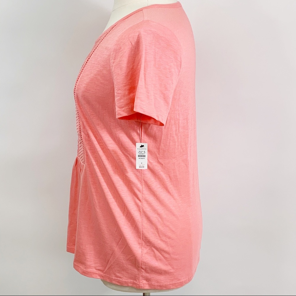 NWT Talbots Smock Detailed T-shirt Size X - Picture 6 of 8